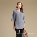 China Venta al por mayor Otoño Invierno O-Collar Batwing Sleeves Lady 100% Cashmere Sweater